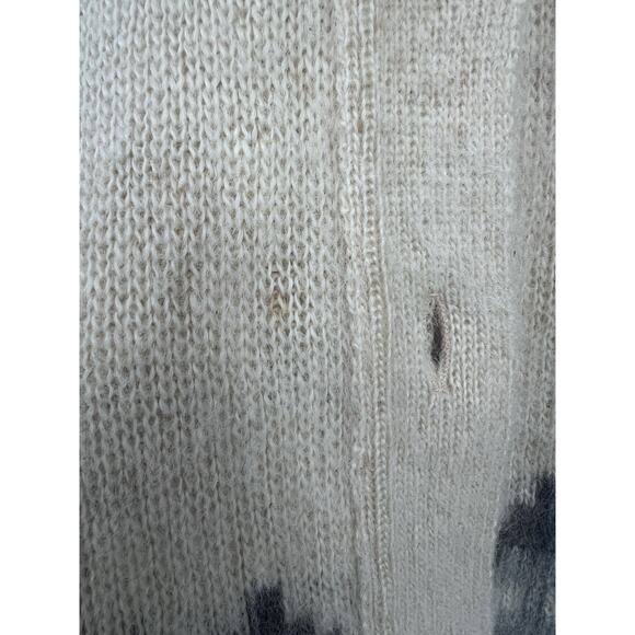 Samband Of Iceland Cream Pure Wool Chunky Knit Cardigan Adult Large Fair isle - Picture 6 of 6